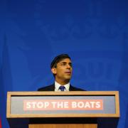 Prime Minister Rishi Sunak during a hastily arranged press conference on Thursday