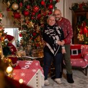 Flo Gebara and her husband Paul at their home in Auchterarder which is in the running to be crowned Scotland's most festive.