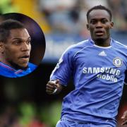 Chelsea midfield great Michael Essien, main picture, and Rangers player Dujon Sterling, inset
