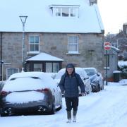 Tain, in the Highlands, has been heavily hit by snow