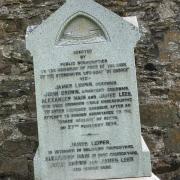 Stonehaven lifeboat disaster memorial headstone