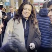 The woman, left, confronts Rishi Sunak about the NHS