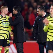 Oleksandr Zinchenko clashed with Arsenal team-mate Ben White at Nottingham Forest (Mike Egerton/PA)