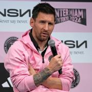 Lionel Messi said it was a “shame” he could not play in Hong Kong (Shuji Kajiyama/AP)