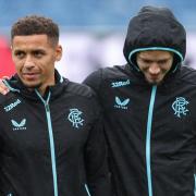 Rangers captain James Tavernier, left, with Todd Cantwell earlier this season