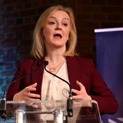 Former British Prime Minister Liz Truss speaks at the launch of the 'Popular Conservatives' movement on February 6, 2024 in London