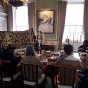 This Is Rigged activists stage a sit in at Holyroodhouse Palace in Edinburgh