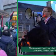 Protestors blockade Holyrood and Green MSP Ross Greer