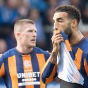 Rangers centre half Connor Goldson, right, and John Lundstram after the 1-0 defeat to Kilmarnock at Rugby Park in August