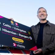 Graeme Souness promotes Viaplay's coverage of the Scottish Cup quarter-finals at Hampden yesterday