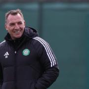 Celtic manager Brendan Rodgers oversees training at Lennoxtown