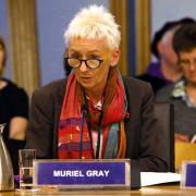 Muriel Gray, former chairwoman of Glasgow School of Art's board, at the parliamentary inquiry which was heavily critical of the institution's fire prevention strategy