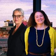 Ann Priest, chairman of the Board of Governors, and director Professor Penny Macbeth