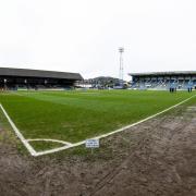 A general view of the Dens Park pitch