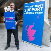 Liam McArthur at a media event to promote his Assisted Dying Bill