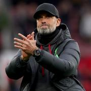 Jurgen Klopp is happy with Liverpool’s Premier League situation after the draw at Manchester United (Martin Rickett/PA)
