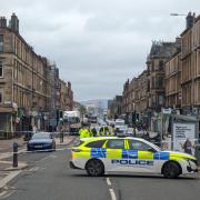 Victoria Road in Glasgow, closed in both directions due to a police incident
