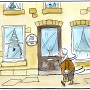 Our cartoonist Steven Camley's take on bank closures