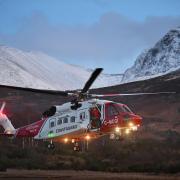 Rescue teams and a Coastguard helicopter are deployed to the scene of an Avalanche at Creag Meagaidh in 2016
