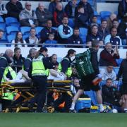 Stuart Armstrong is stretchered off