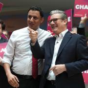 Keir Starmer and Anas Sarwar at the Scottish Labour election launch