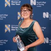 Chloe Jackson with her RCN Award
