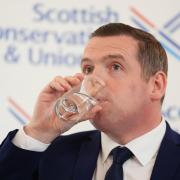 Scottish Conservative leader Douglas Ross speaks during the official launch of his party's General Election campaign