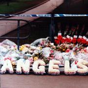 Floral tributes to the victims of the Dunblane massacre in 1996.