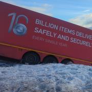 The road was closed to remove the large lorry.