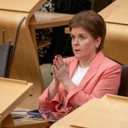Nicola Sturgeon after delivering her final speech in the Scottish Parliament last Thursday