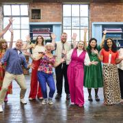 The Great British Sewing Bee gang announce their arrival.