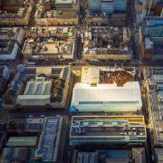 Drone shot of Glasgow School of Art's Mackintosh Building