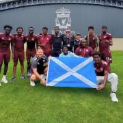 Big Hearts' Welcome to Football group at the Liverpool training ground for a tournament