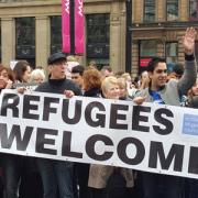 Pro refugee protest