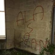 Outrage as vandals daub swastika graffiti on Scots mosque during Ramadan
