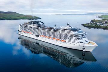 Cruise ship breaks record of largest to ever visit Lerwick Harbour