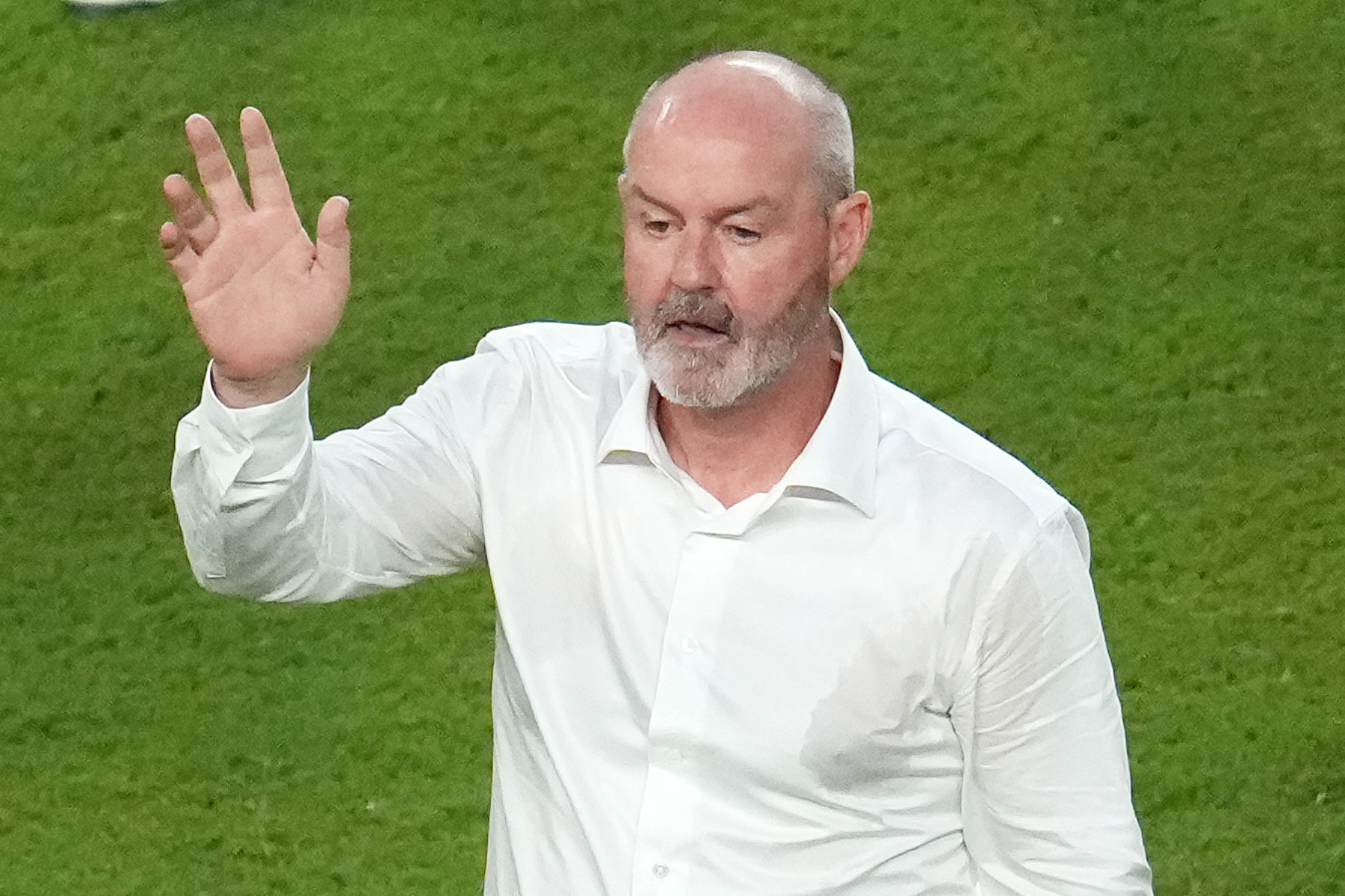 Frustrated Steve Clarke apologises as he walks out of Scotland vs Brazil interview