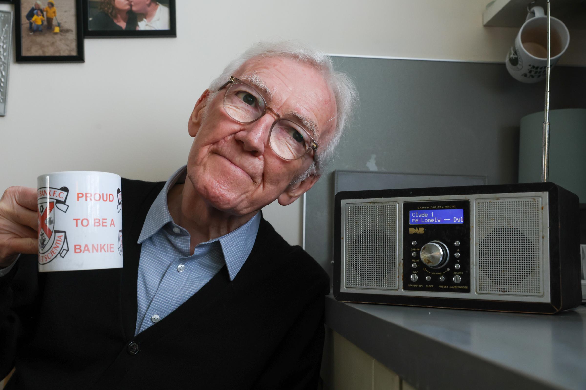 Hugh Keevins had a recent near-death experience with illness. Photographed in his home in Bearsden. Picture Robert Perry 9th September 2026