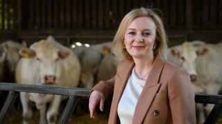 Liz Truss, during her visit to Twelve Oaks Farm in Newton Abbot, Devon, as part of her campaign to be leader of the Conservative Party and the next prime minister. Picture date: Monday August 1, 2022. PA Photo. See PA story POLITICS Tories. Photo credit