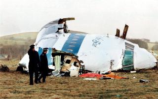 The nose cone of Pan Am Flight 103 at Lockerbie in December 1988. Picture: Newsquest