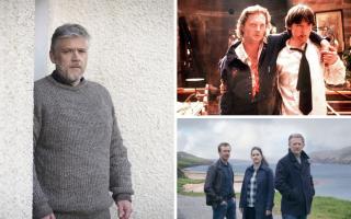 Stephen McCole as Logan Creggan in BBC Scotland drama Shetland; Douglas Henshall and Stephen McCole in Orphans; the cast of Shetland. Pictures: Mark Mainz/ITV Studios/BBC