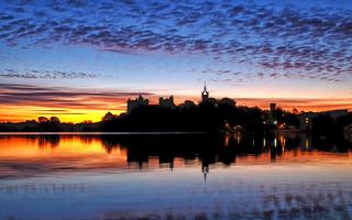 The sun rises behind Linlithgow Palace in West Lothian, birthplace of Mary, Queen of Scots. Picture: Jane Barlow/PA