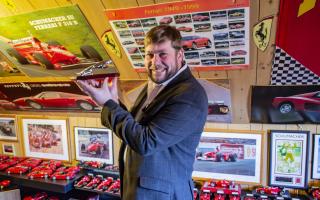 A collection of Ferrari memorabilia features in new STV series Clear Out, Cash In. Picture: STV Studios