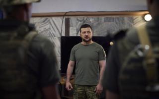 In this photo provided by the Ukrainian Presidential Press Office on Friday, July 8, 2022, Ukrainian President Volodymyr Zelenskyy attends a meeting with military officials during his visit the war-hit Dnipropetrovsk region. (Ukrainian Presidential Press