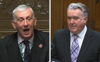 Speaker Lindsay Hoyle and SNP MP John Nicolson