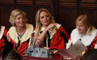 Baroness Mone (centre) ahead of the State Opening of Parliament by Queen Elizabeth, in the House of Lords in June 2017. Photo Stefan Rousseu/ PA.