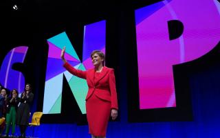 First Minister Nicola Sturgeon after delivering her keynote speech during the SNP conference at The Event Complex Aberdeen (TECA) in Aberdeen, Scotland. Monday October 10, 2022. Photo: Andrew Milligan/PA Wire.