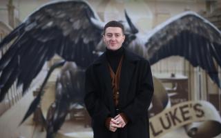 Joesef pictured outside Saint Luke's in Glasgow, where he was discovered performing at an open mic