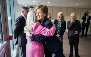 Nicola Sturgeon during a visit to Fife's new National Treatment Centre, which she officially opened on March 24 2023