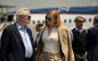 Sarah Snook with Brian Cox in Succession